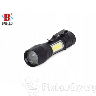 Bailong XML T6 COB LED žibintuvėlis B0040-T6 2