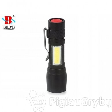 Bailong XML T6 COB LED žibintuvėlis B0040-T6 5