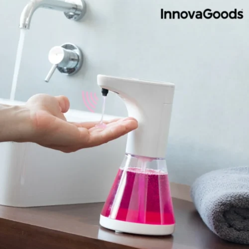 Automatinis muilo dozatorius su jutikliu Sensoap InnovaGoods vonios kambaryje