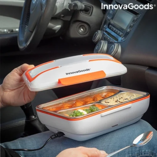 1-elektrine-pietu-dezute-automobiliui-innovagoods-pro-bentau Elektrinė pietų dėžutė automobiliui InnovaGoods Pro Bentau 12 V su maistu