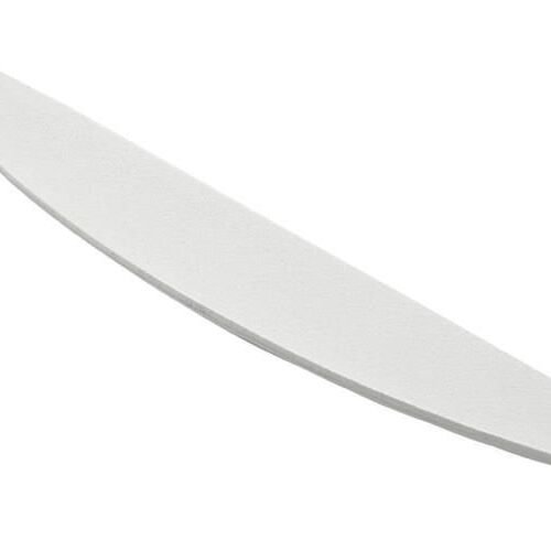 Lenkta šviesiai pilka nagų dildė 100/180 banano formos