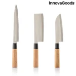 Damas-Q japoniškų virtuvinių peilių rinkinys – filė peilis, kapoklė ir Santoku peilis