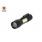 3-bailong-b0040-t6-led-zibintuvelis-perspektyva Bailong B0040-T6 mini LED žibintuvėlis su COB moduliu