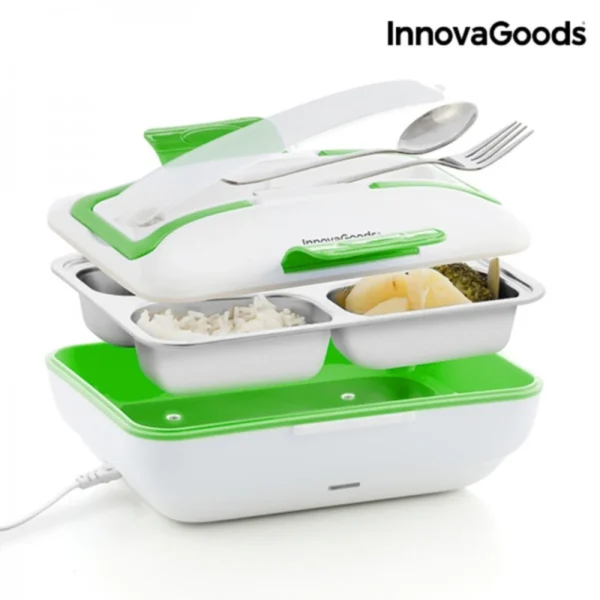Hobox Pro InnovaGoods elektrinė pietų dėžutė su trimis nerūdijančio plieno skyriais