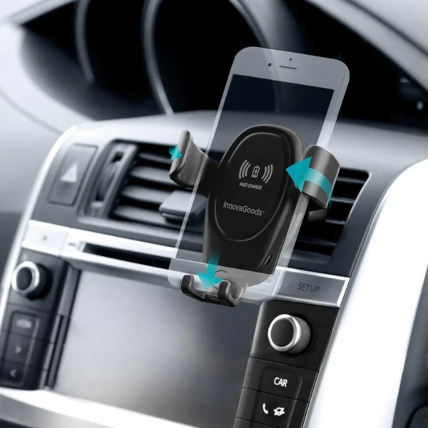 4-gravitacinis-telefono-laikiklis-wolder-innovagoods Gravitacinis Wolder InnovaGoods telefono laikiklis su automatiškai prisitaikančiomis atramomis
