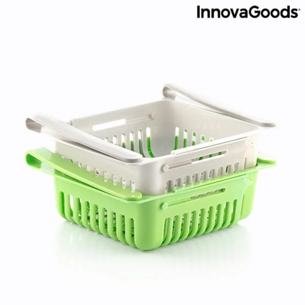 Žalias ir pilkas Friwer InnovaGoods šaldytuvo organizatorius