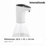 5-sensoap-muilo-dozatorius-matmenys-520ml Sensoap InnovaGoods muilo dozatorius – 10,5 × 21 × 14 cm, 520 ml talpa
