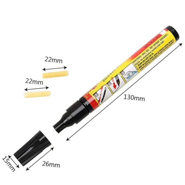 6-fix-it-pro-piestuko-matmenys Simoniz Fix it! Pro pieštuko ir aplikatoriaus antgalių matmenys