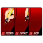 8-fix-it-pro-naudojimo-zingsniai Simoniz Fix it! Pro naudojimo žingsniai – paspausti, užtepti ir išdžiovinti