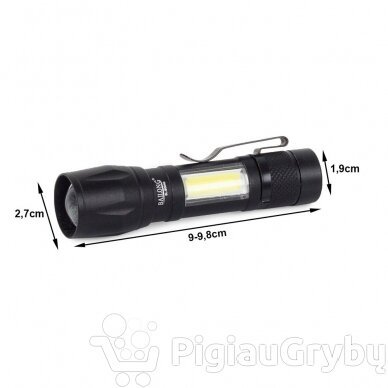 Bailong XML T6 COB LED žibintuvėlis B0040