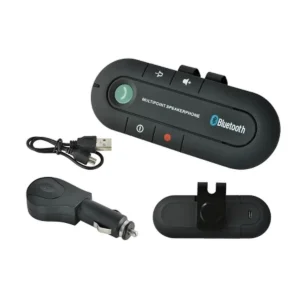 1-bluetooth-laisvu-ranku-iranga-iso-trade-bt-610-komplektas ISO Trade BT-610 Bluetooth laisvų rankų įranga automobiliui su tvirtinimo klipsu, USB laidu ir automobiliniu įkrovikliu