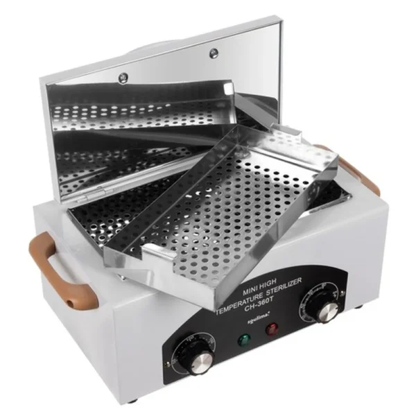 2-karsto-oro-sterilizatorius-ch-360t-atidarytas Atidarytas karšto oro sterilizatorius CH-360T Soulima su metaliniu krepšeliu