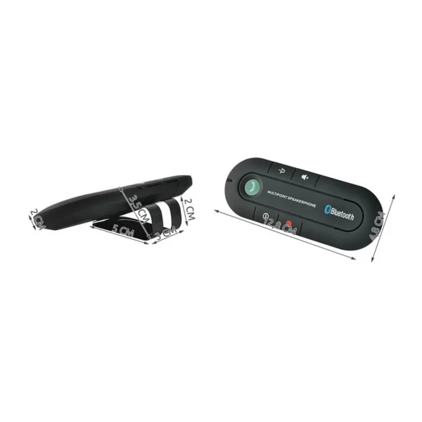 5-iso-trade-bt-610-matmenys-12-8-x-4-8-x-2-cm ISO Trade BT-610 Bluetooth laisvų rankų įrangos matmenys 12,8 x 4,8 x 2 cm ir tvirtinimo klipso dydis