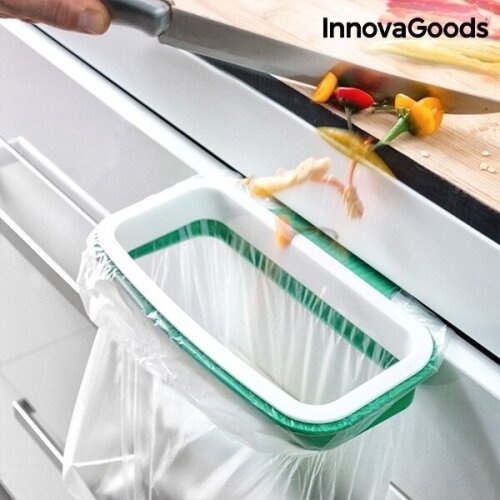 InnovaGoods šiukšlių maišų laikiklis ant spintelės durelių – naudojimas virtuvėje InnovaGoods šiukšlių maišų laikiklis ant spintelės durelių – naudojimas virtuvėje