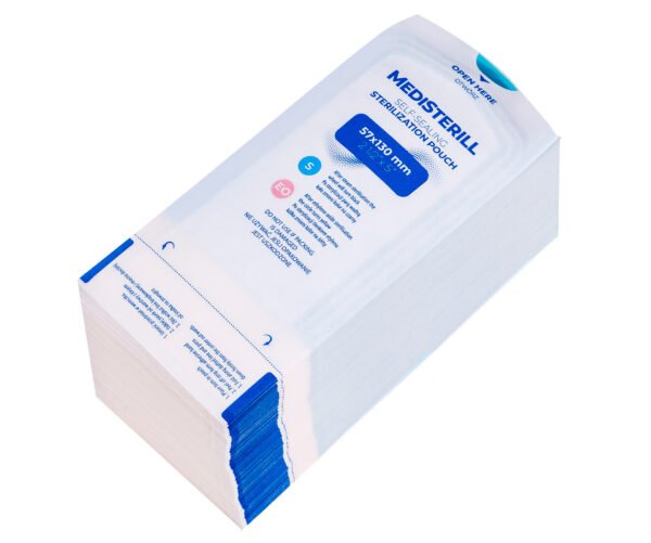MediSterill 57 × 130 mm savaime užsiklijuojantys maišeliai