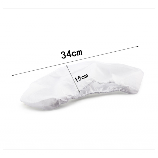 Dulkių surinkėjo maišelis su pažymėtais 34 ir 15 cm matmenimis