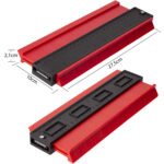 Kontūrų matuoklis su pažymėtais 27,5 × 10 × 2,1 cm matmenimis