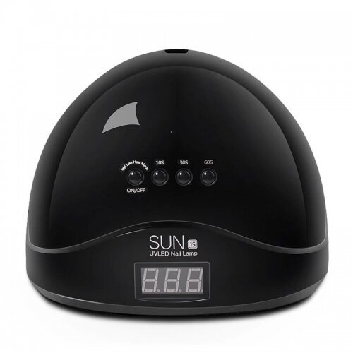 Juoda 48 W UV LED lempa nagams Sun1s su ekranu – priekinis vaizdas